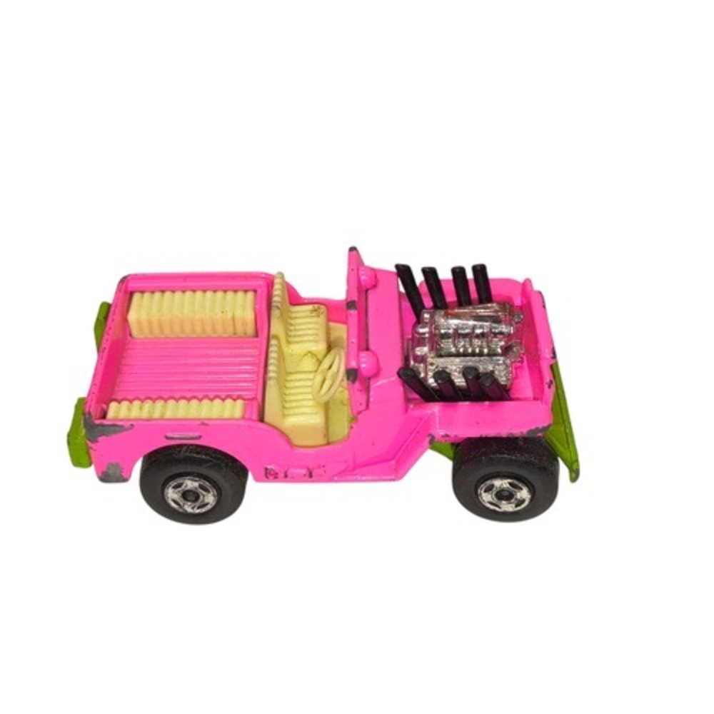 1971 Matchbox Lesney Superfast No. 2 Jeep Hot Rod Pink/Green